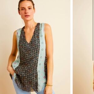ANTHROPOLOGIE NWT Nikita Beaded Blouse Size S.